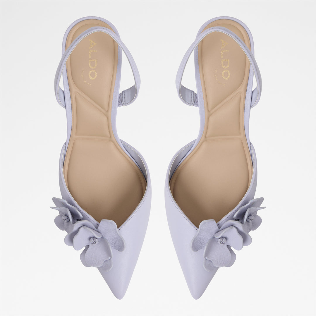 Sapatos em pele lilás, salto em funil - LEILANIA