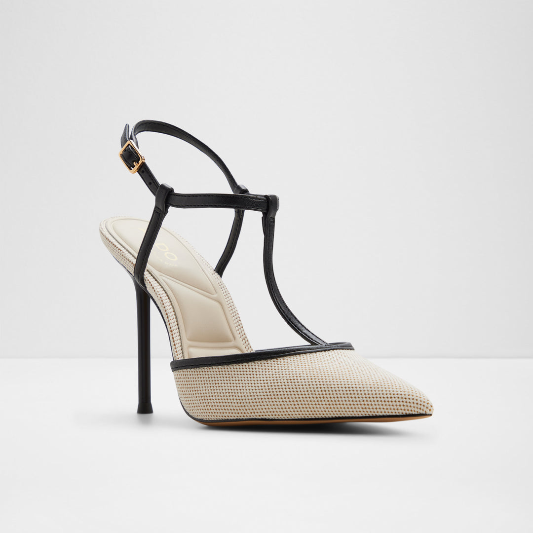 Sapatos em bege, salto fino - LEONNA