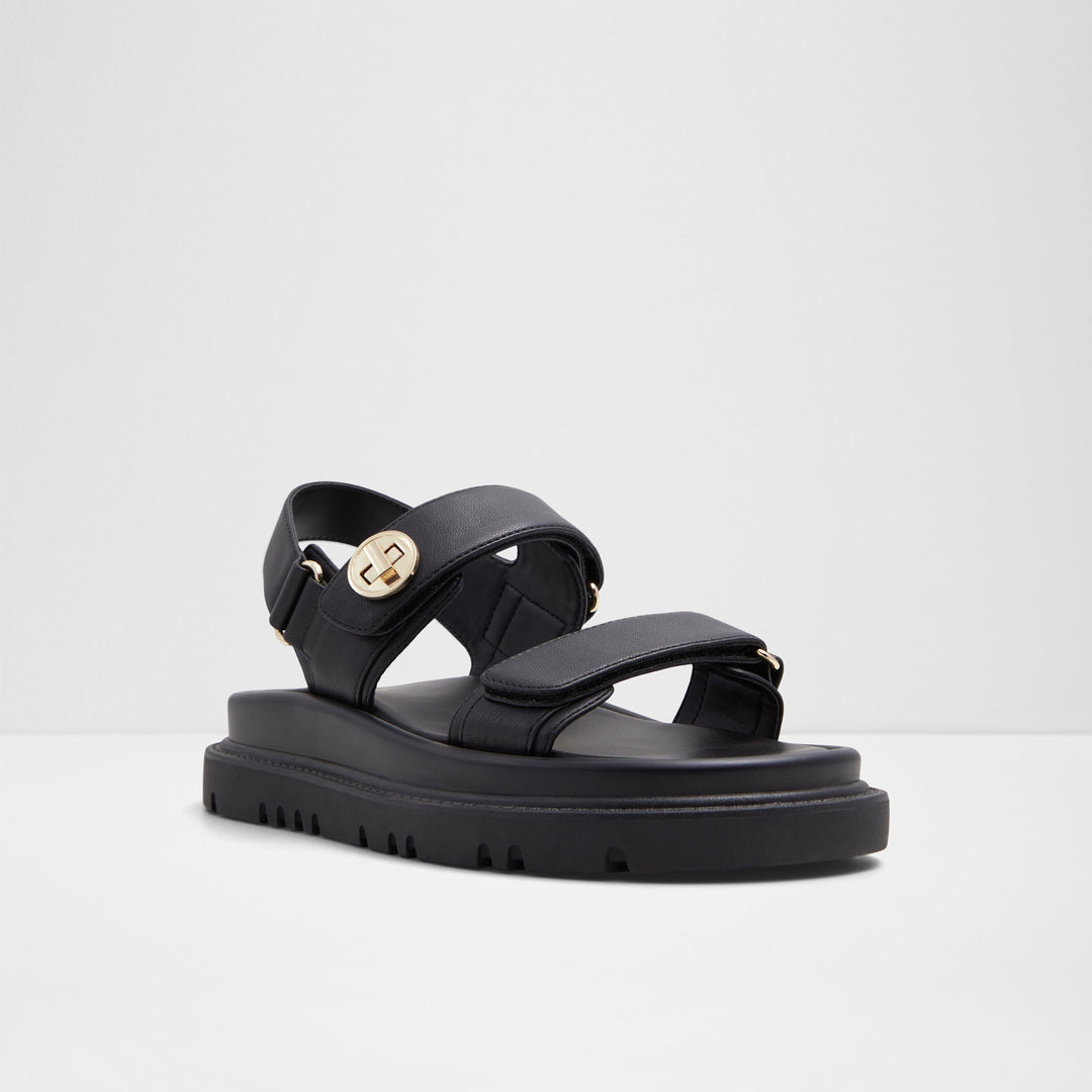 Sandálias rasas em preto - LINETTE