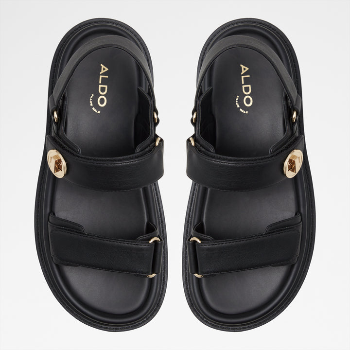 Sandálias rasas em preto - LINETTE