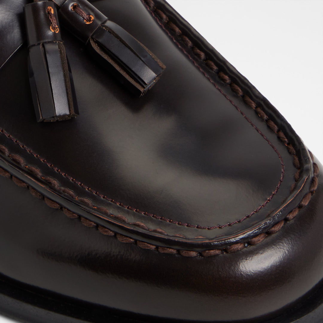 Mocassins em pele castanho - LIONEL