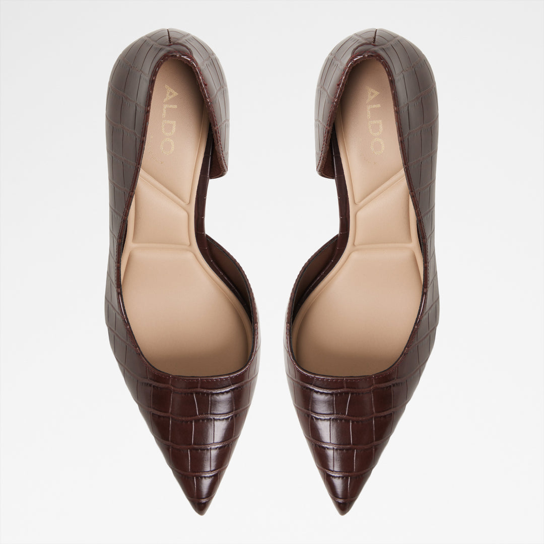 Sapatos em castanho, salto em funil - LIVIANNA