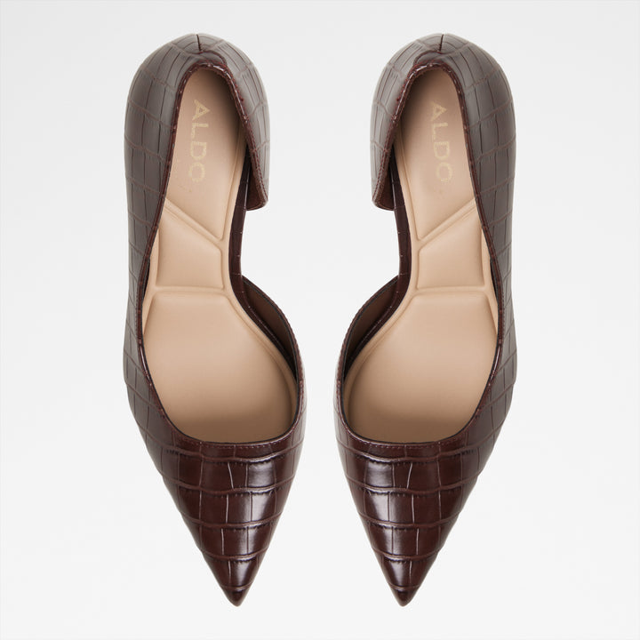 Sapatos em castanho, salto em funil - LIVIANNA