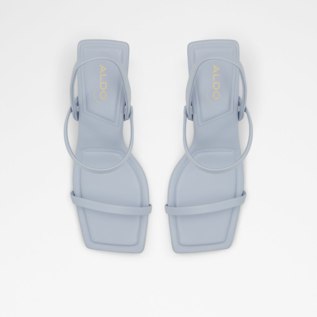 Sandálias em azul, salto em bloco - LOKURR