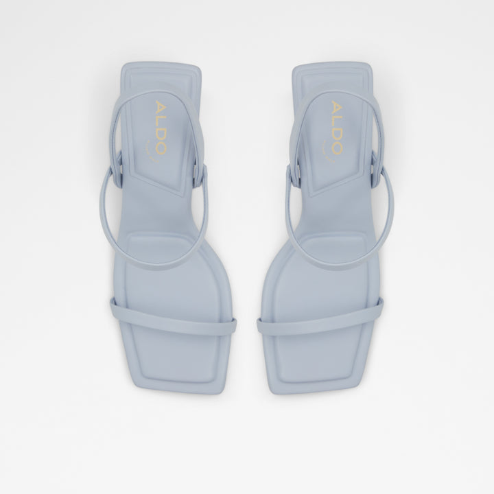 Sandálias em azul, salto em bloco - LOKURR