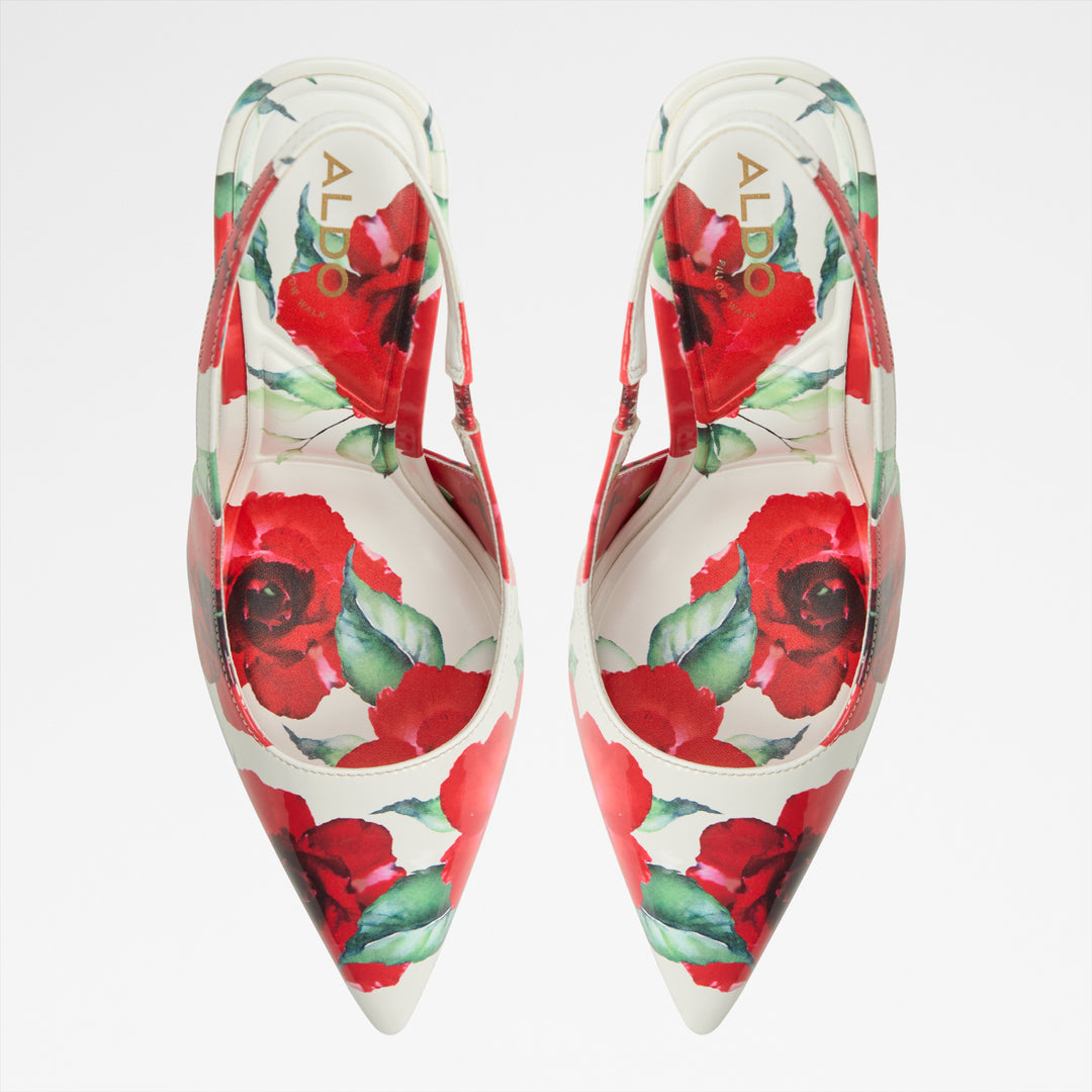 Sapatos em verniz branco, salto fino - LOVEBLOOM