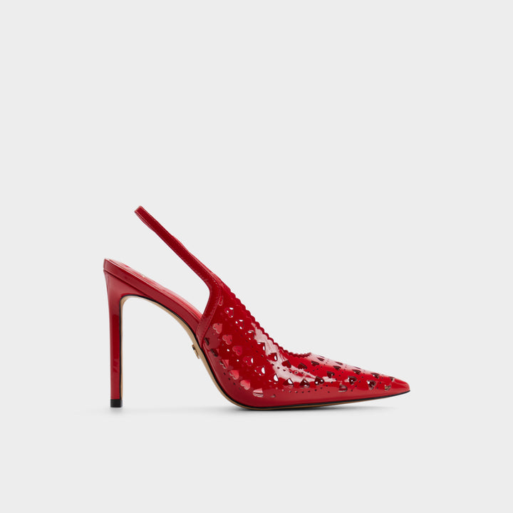 Sapatos em vermelho, salto fino - LOVESLING