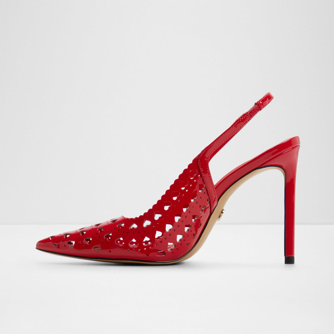 Sapatos em vermelho, salto fino - LOVESLING
