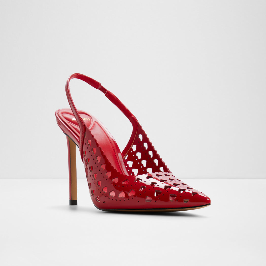 Sapatos em vermelho, salto fino - LOVESLING
