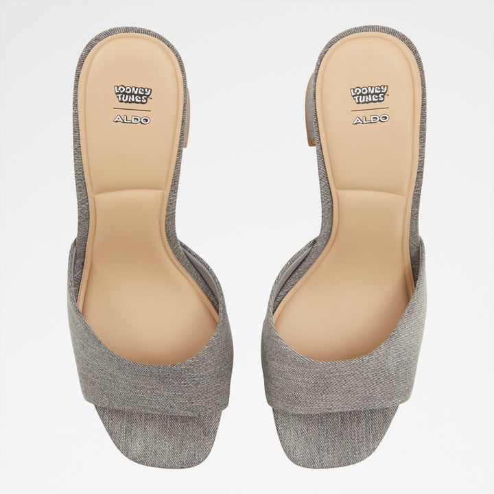 Sandálias em cinzento, salto em bloco com plataforma - LTPLATFORM