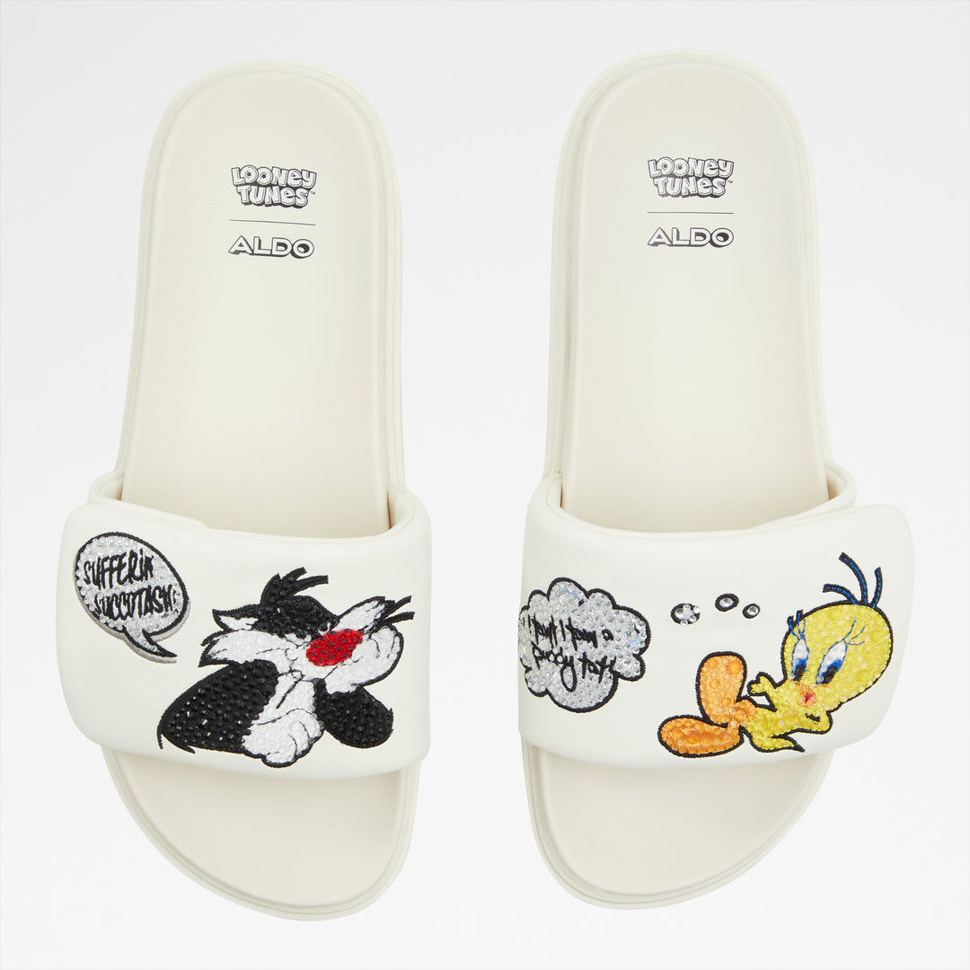 Sandálias rasas em branco - LTSLIDES