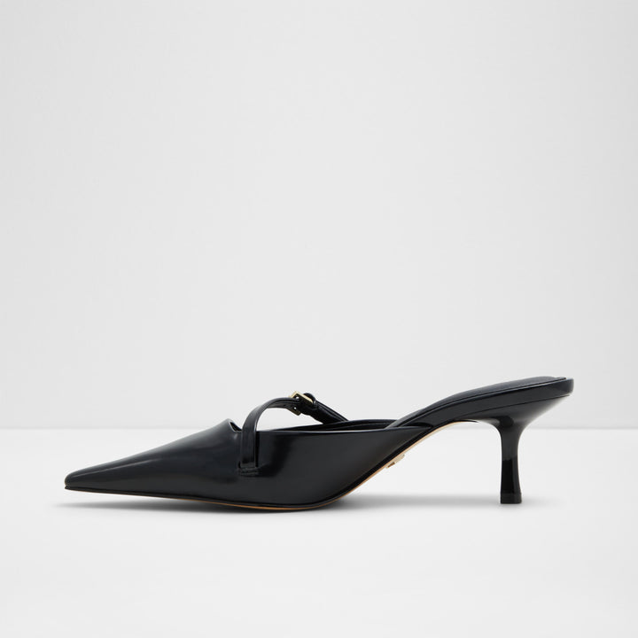 Mules em preto, salto em funil - LYNELLE