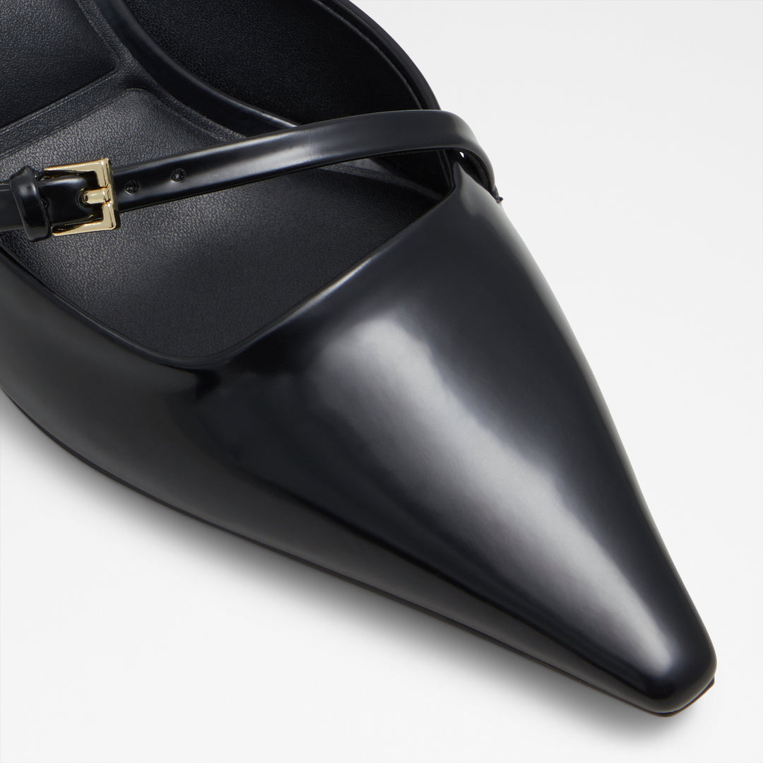 Mules em preto, salto em funil - LYNELLE