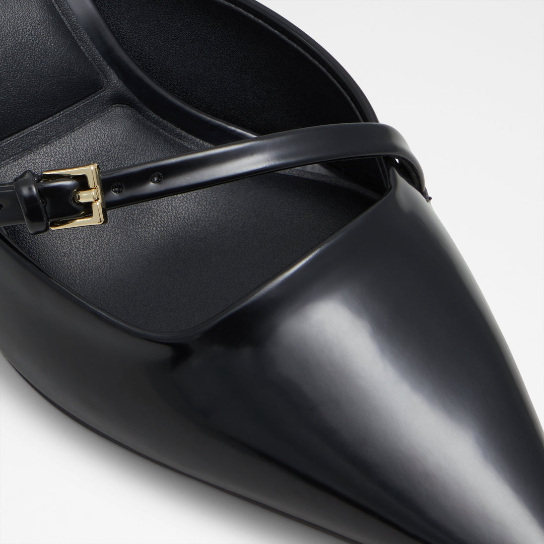 Mules em preto, salto em funil - LYNELLE