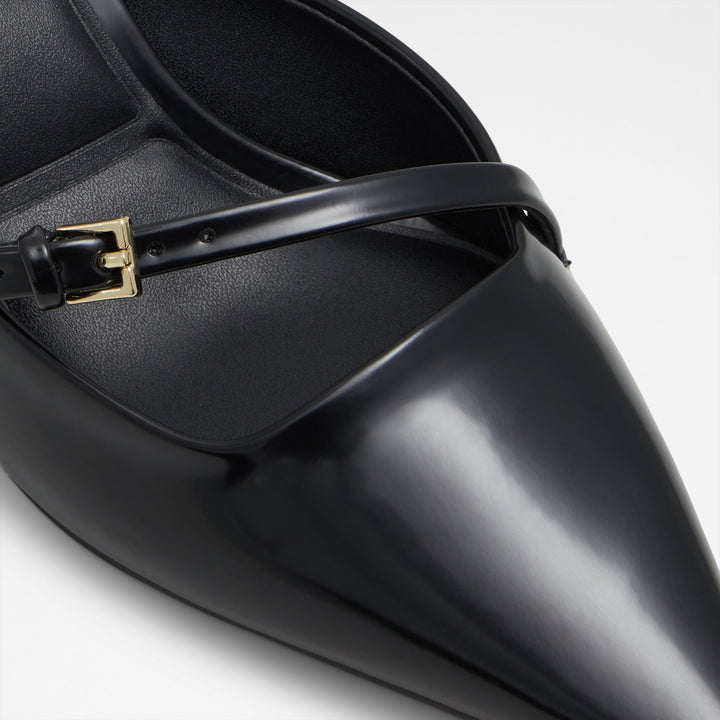 Mules em preto, salto em funil - LYNELLE