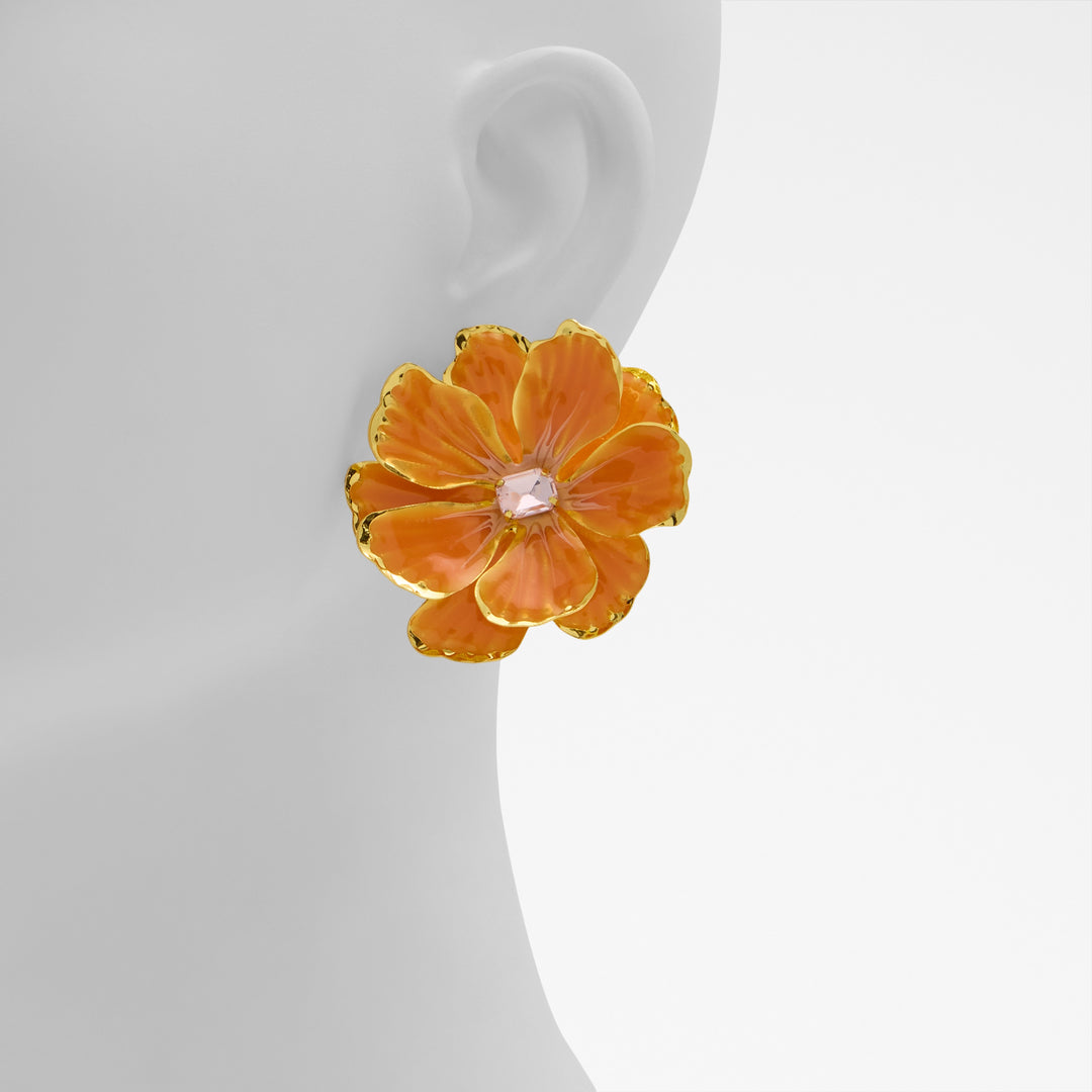 Brincos curtos em laranja - MARIGLO