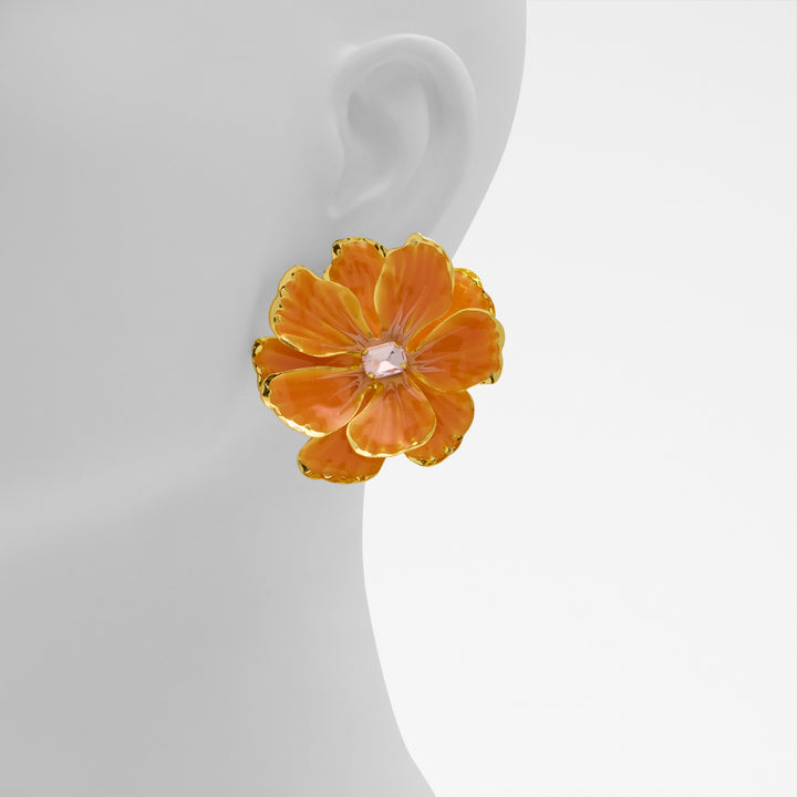 Brincos curtos em laranja - MARIGLO