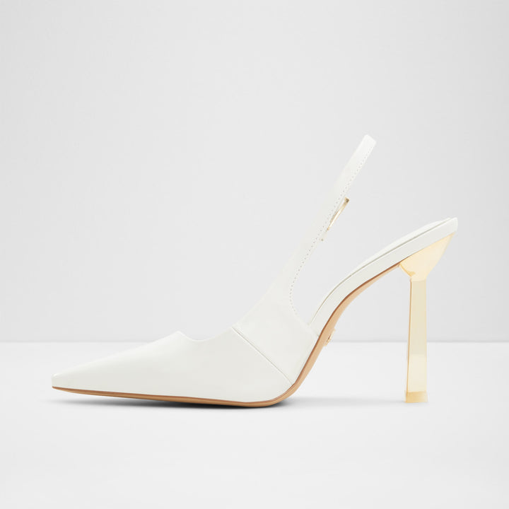 Sapatos em branco, salto fino - MARYSA