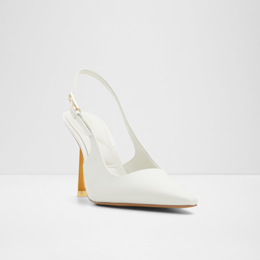 Sapatos em branco, salto fino - MARYSA