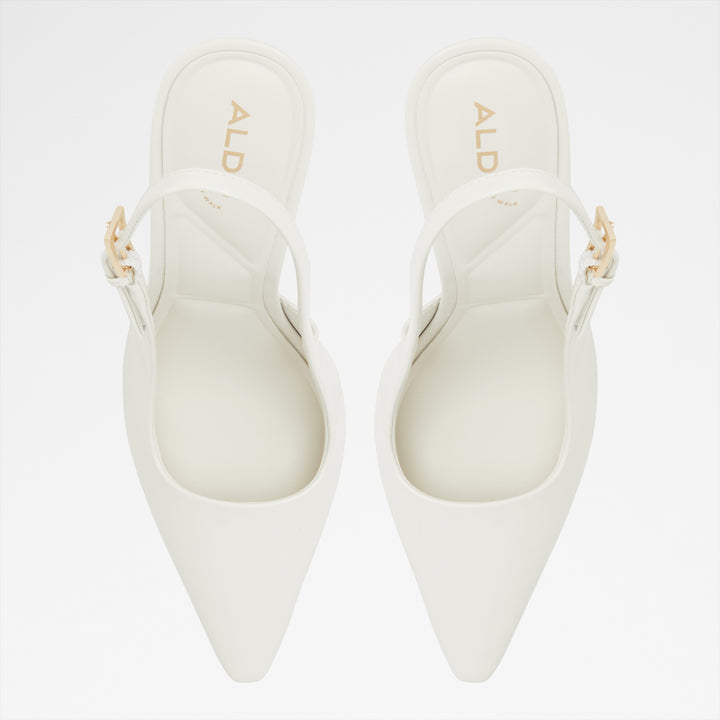 Sapatos em branco, salto fino - MARYSA