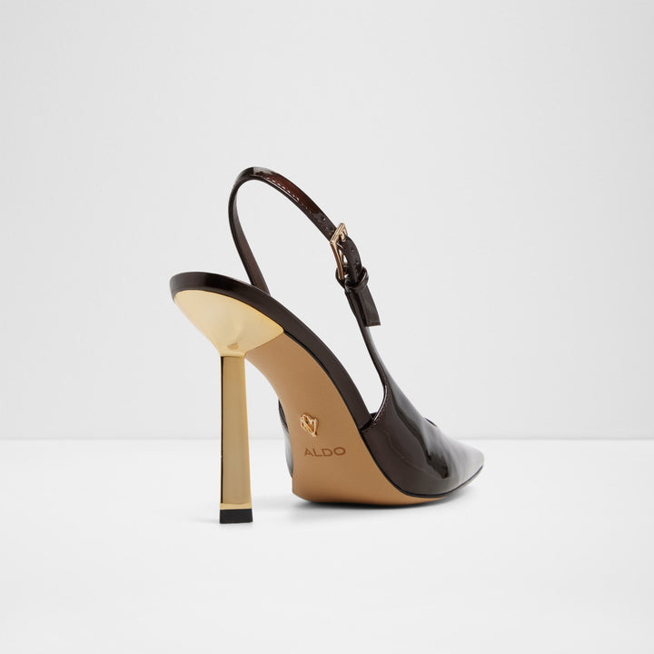 Sapatos em castanho, salto fino - MARYSA