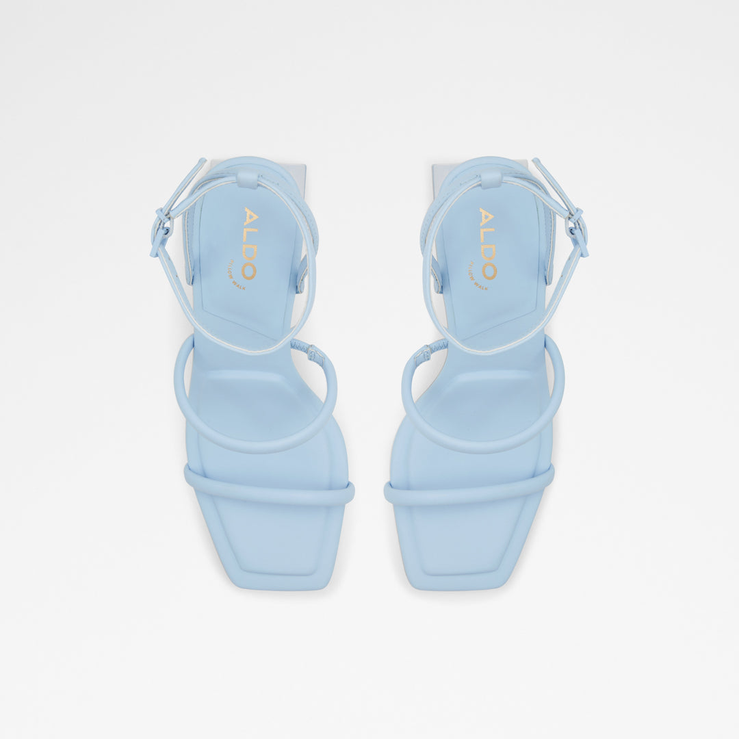 Sandálias em azul, salto em bloco - MIRAN