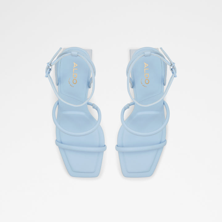 Sandálias em azul, salto em bloco - MIRAN