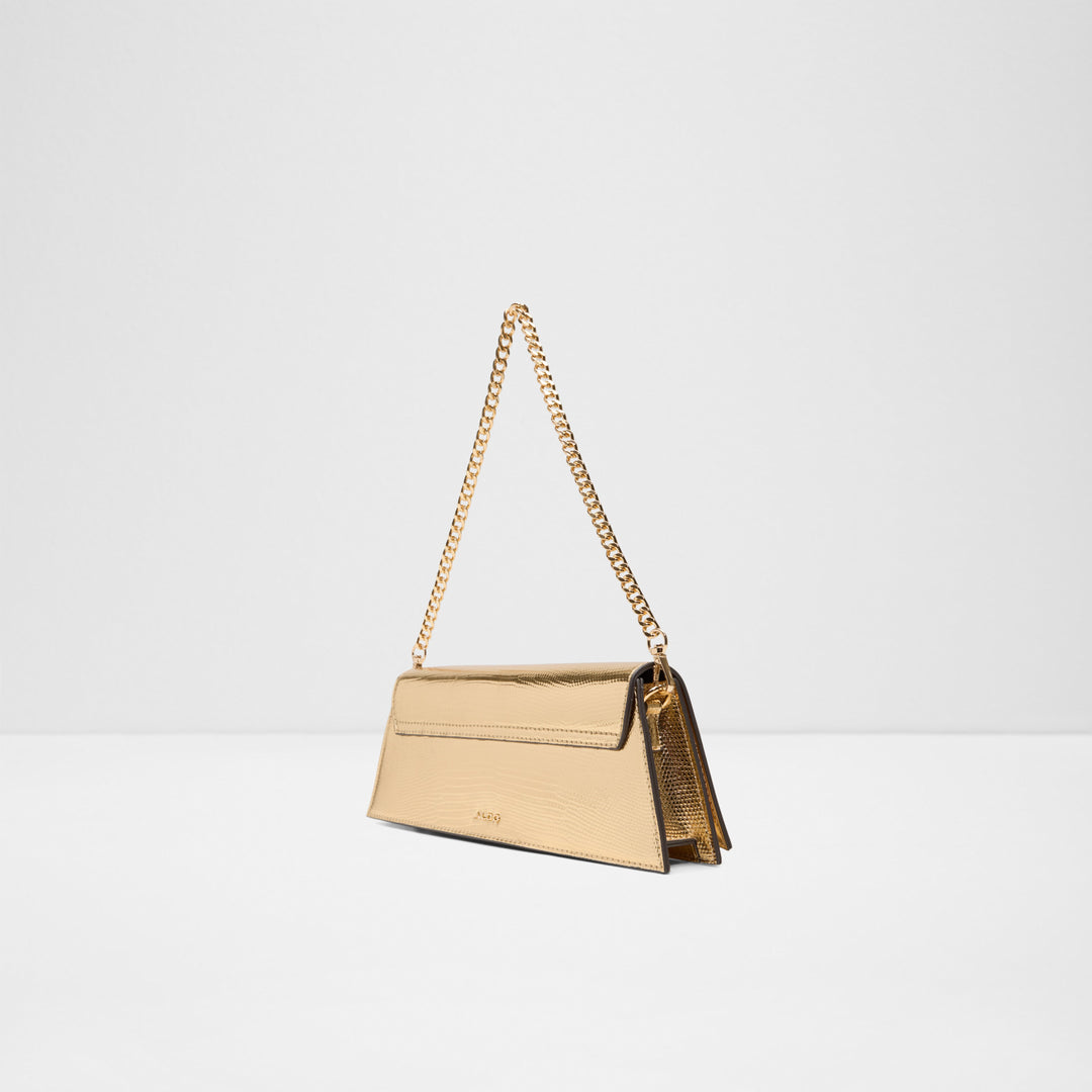 Bolsa de Ombro ALDO Dourada Metalizada com Corrente