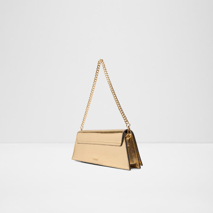 Bolsa de Ombro ALDO Dourada Metalizada com Corrente