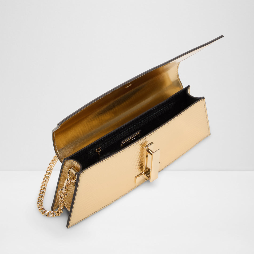 Bolsa de Ombro ALDO Dourada Metalizada com Corrente