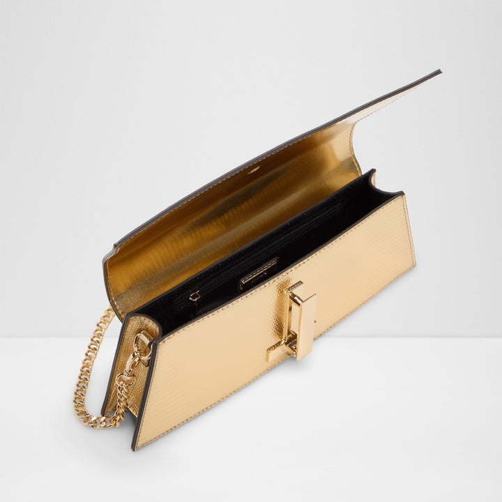 Bolsa de Ombro ALDO Dourada Metalizada com Corrente