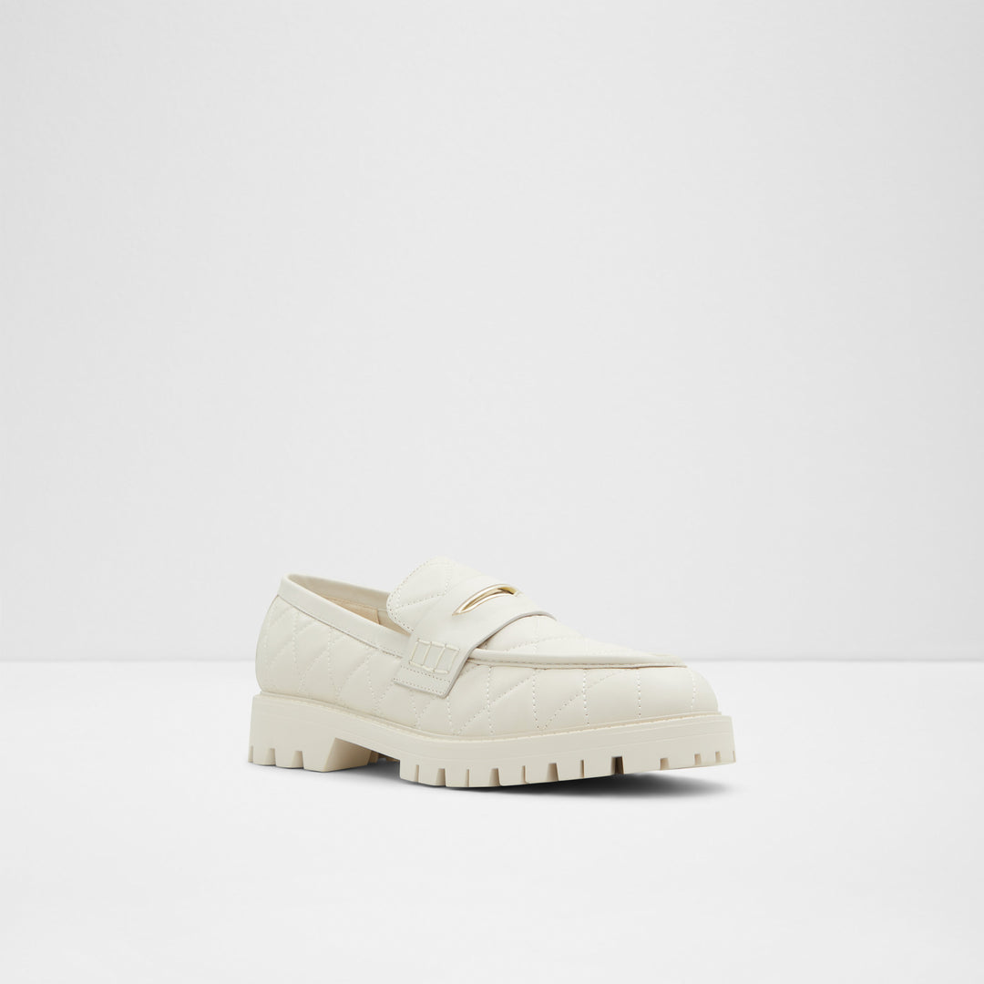 Mocassins rasos em pele branco cru - MOXY