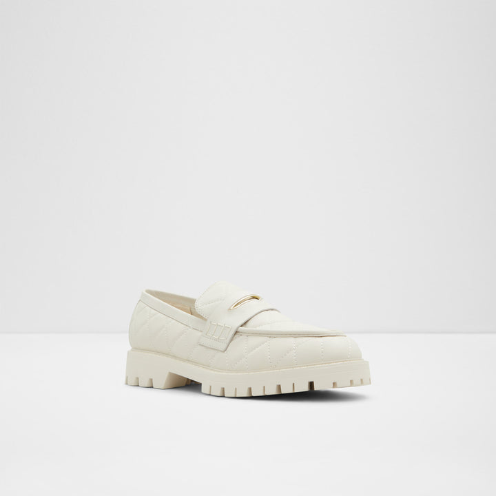Mocassins rasos em pele branco cru - MOXY
