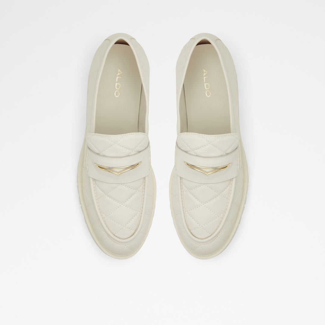 Mocassins rasos em pele branco cru - MOXY