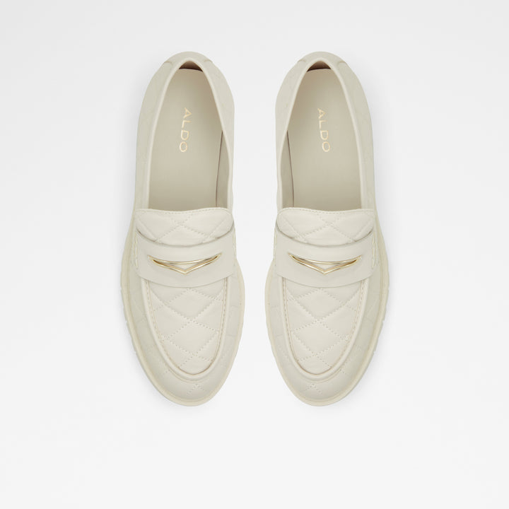 Mocassins rasos em pele branco cru - MOXY