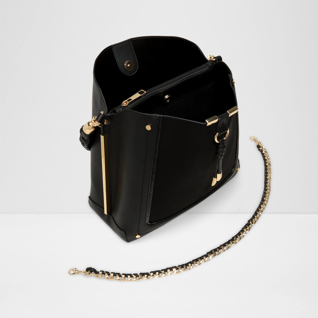 Mala de ombro em preto - NALAYNA