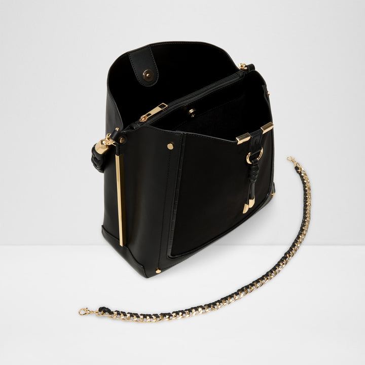 Mala de ombro em preto - NALAYNA