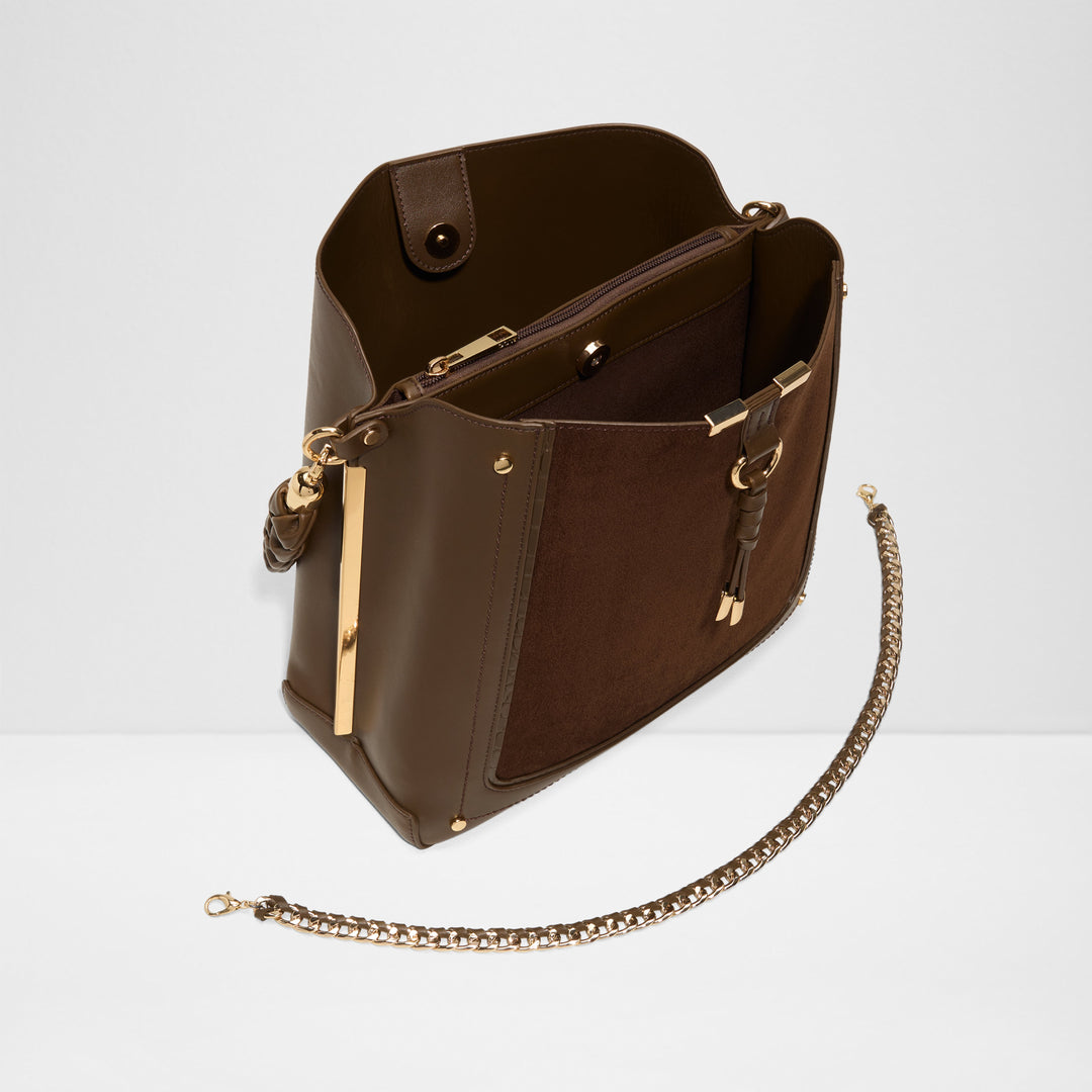 Mala de ombro em castanho - NALAYNA