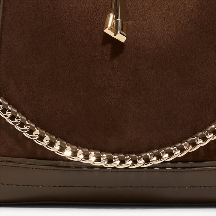 Mala de ombro em castanho - NALAYNA