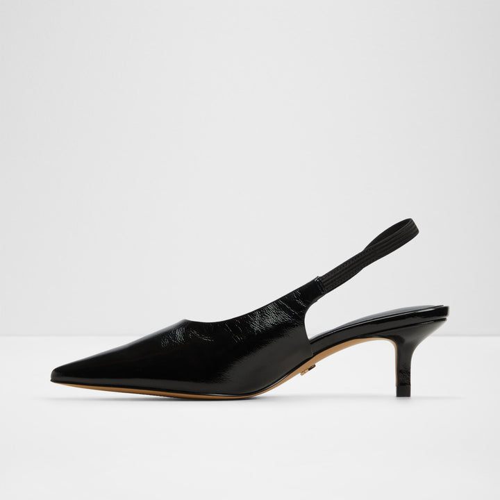 Sapatos em pele preto, salto em funil - OCEWETH