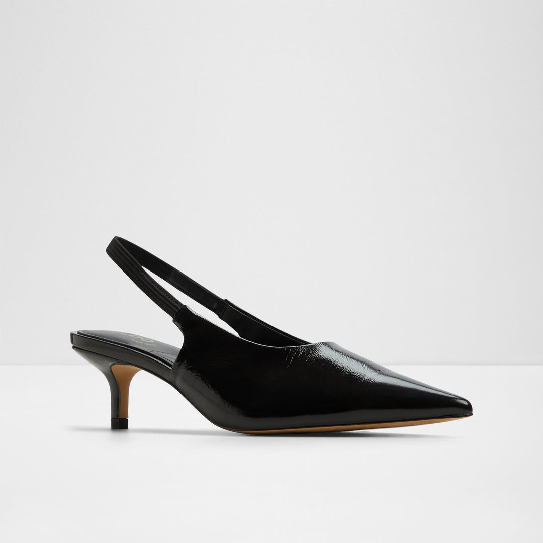 Sapatos em pele preto, salto em funil - OCEWETH