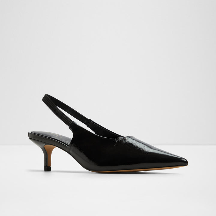 Sapatos em pele preto, salto em funil - OCEWETH