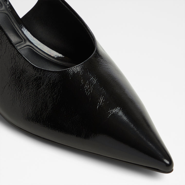 Sapatos em pele preto, salto em funil - OCEWETH