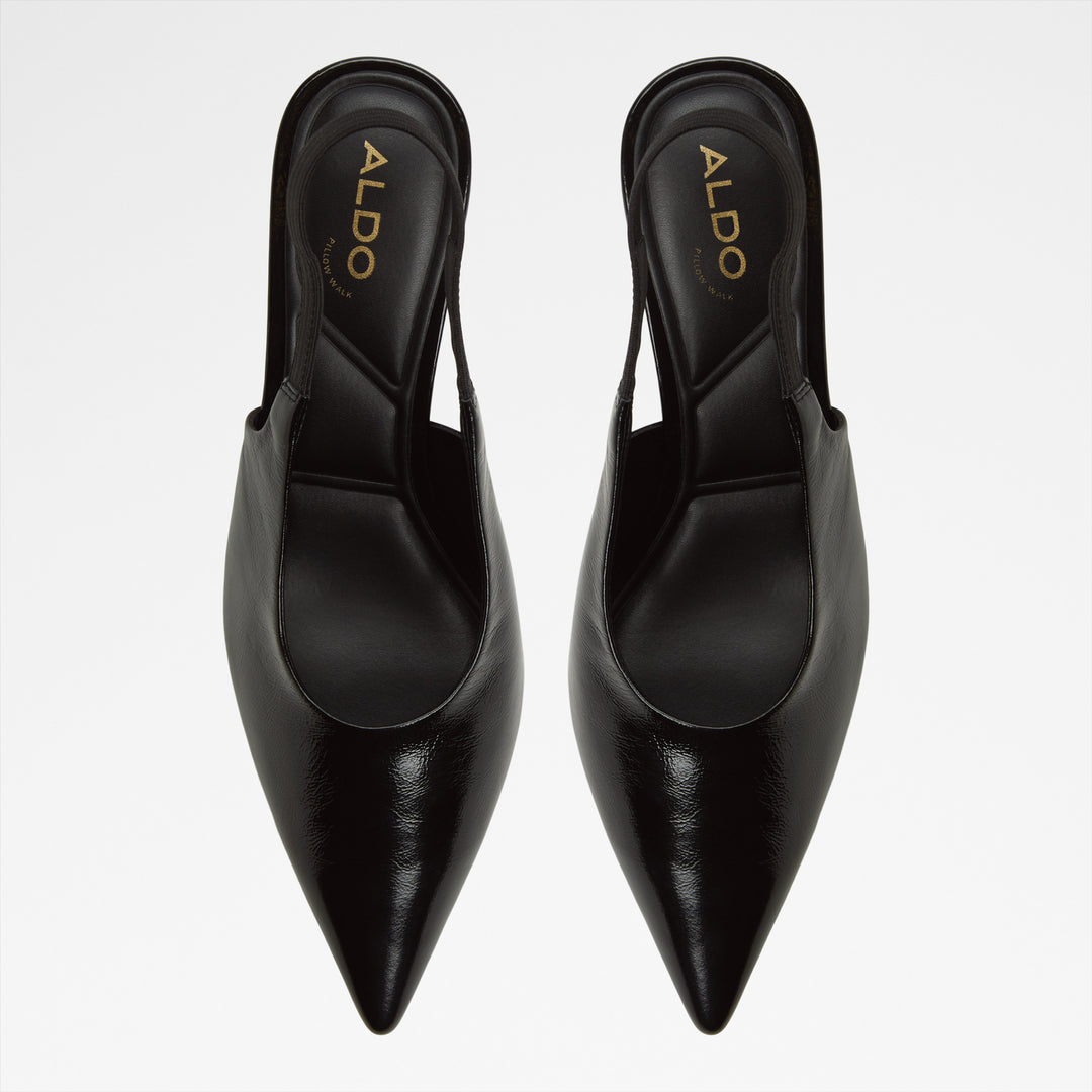 Sapatos em pele preto, salto em funil - OCEWETH