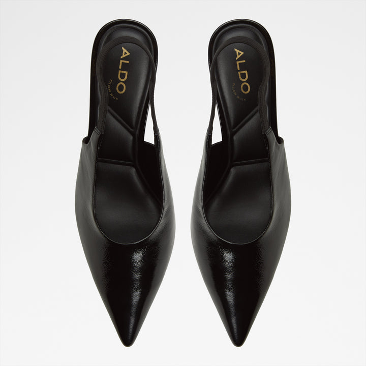 Sapatos em pele preto, salto em funil - OCEWETH