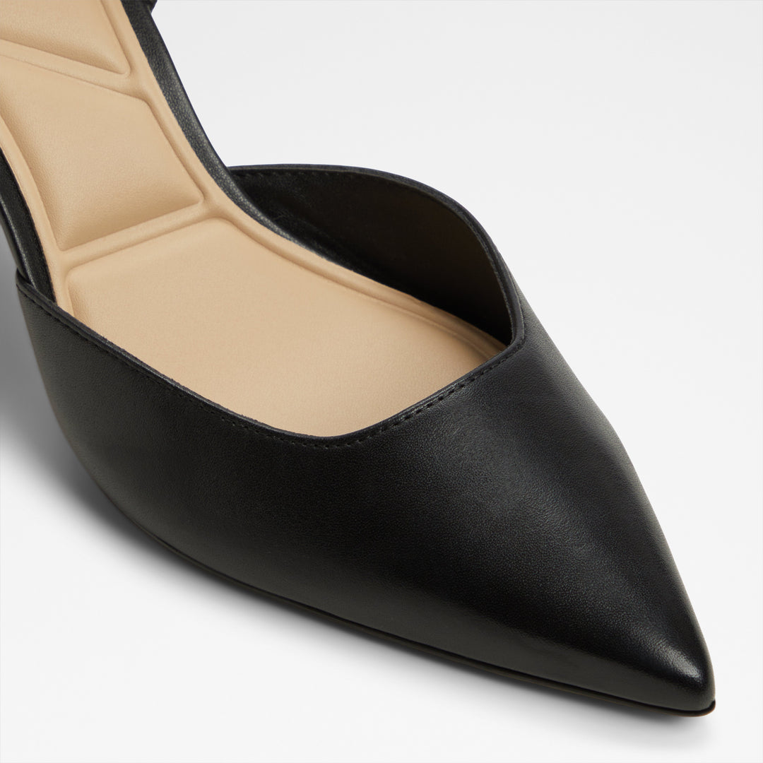 Sapatos em pele preto, salto em bloco - OLAELDAN