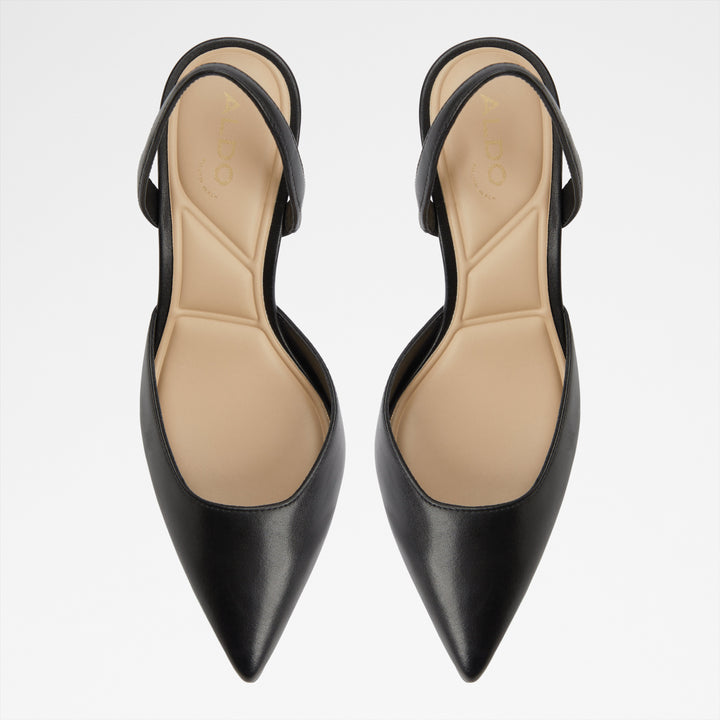 Sapatos em pele preto, salto em bloco - OLAELDAN