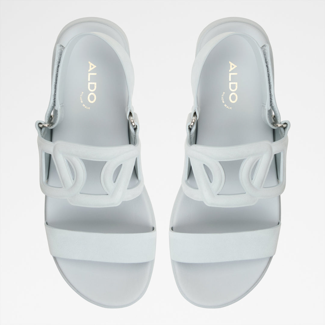 Sandálias de plataforma em pele azul - ONUVIA