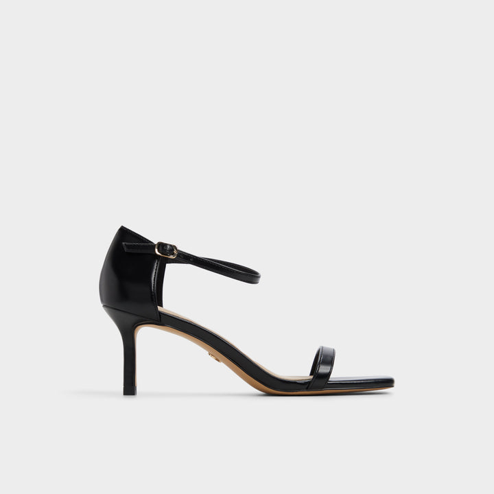 Sandálias em preto, salto fino - PARAGON