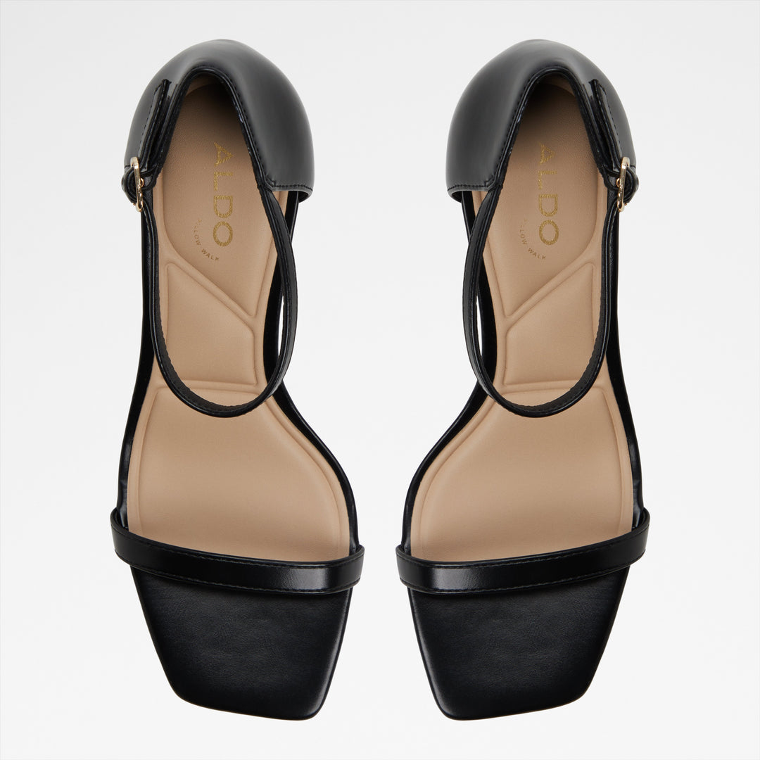 Sandálias em preto, salto fino - PARAGON